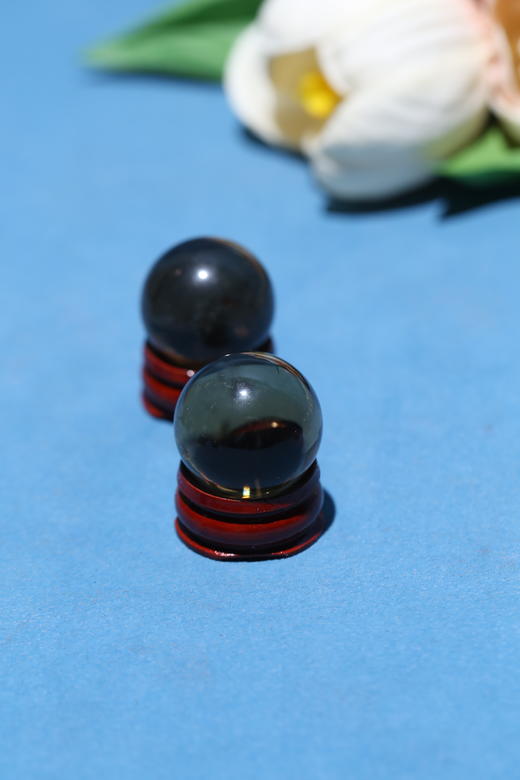 迷罗元和堂 | 白紫茶水晶球 | 透体随机发｜冰裂 矿坑 棉絮均为水晶天然形成 介意勿拍 【器悟雅玩】 商品图5