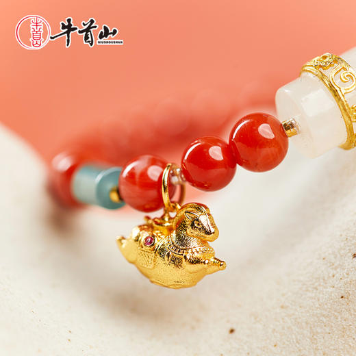 牛首山文创马上来财手串2026马年新品红色单圈手链送朋友新年礼物 商品图4