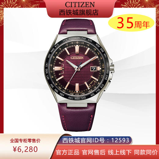 西铁城光动能舒博™钛间DLC多局电波表CB0216-07W 商品图0