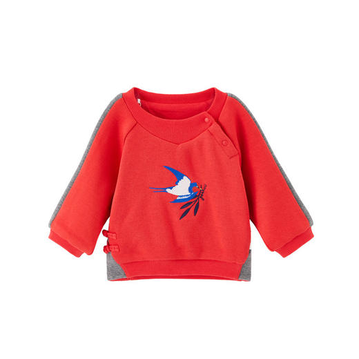 英氏男童唐装卫衣秋冬保暖新年装国风长袖重磅套头衫YRTAJ41397A 商品图4