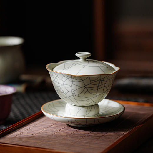 上新了故宫·「风雅颂」五大名窑茶具礼盒 ｜故宫馆藏复刻，超值价，拥有全套名窑茶器！【赠盘香套盒】【预售3.11发货】 商品图7