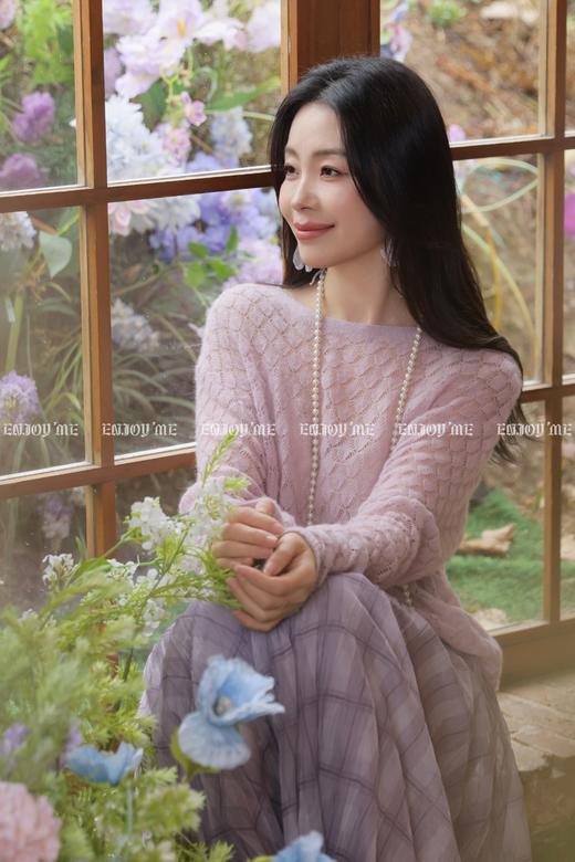 【门店同款】ENJOY春季飘逸雾蓝格纹裙 169146988 商品图7