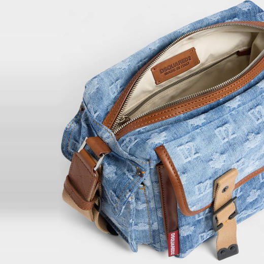 DSQUARED2 男士字母徽标图案 Monogram 牛仔斜挎单肩包 混色 CBM0077 10108819 3098 商品图4