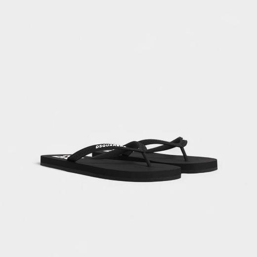 DSQUARED2 男士字母徽标贴片人字拖鞋 黑色 FFM0001 17208765 2124 商品图1
