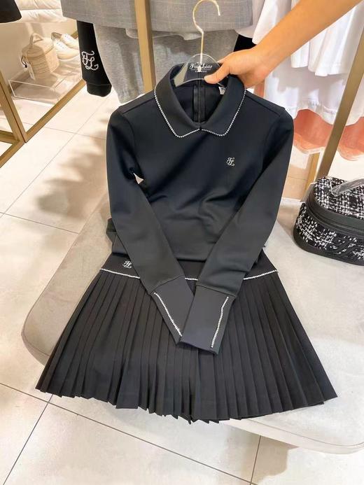 FL秋冬女士爆款高腰带钻边百褶裙来了！W821919-63 商品图2