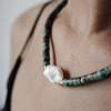 「野光」非洲松石巴洛克珍珠项链 | 总长约45cm 不被驯服的青蓝 to me 天然石饰品 商品缩略图3