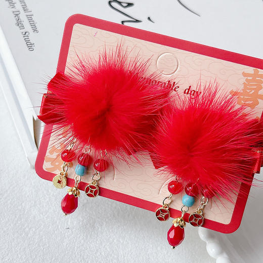 飘逸灵动水貂毛青石流苏HY对夹-纪念日百货门店同款169494499 商品图2