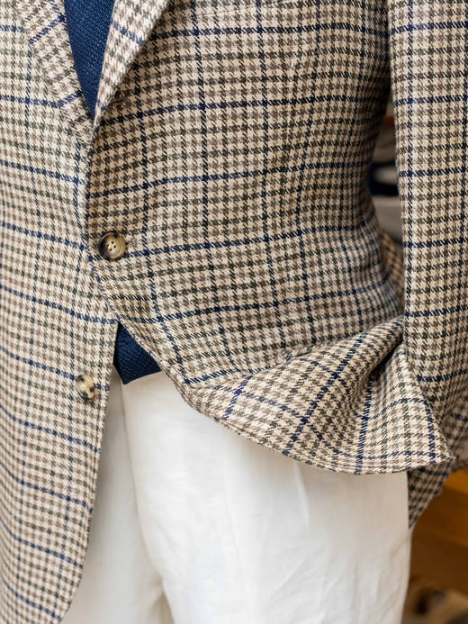 Orazio Luciano 米色格纹单西 商品图6