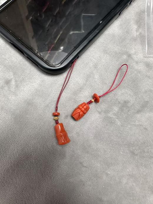 冬葵给大家拜年啦！18K金九口料手工雕刻南红节节高升 商品图4