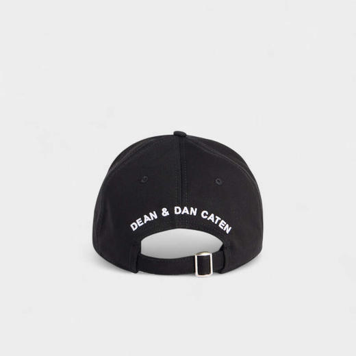 DSQUARED2 中性字母徽标刺绣棉质棒球帽 黑色 BCM0964 05C00001 2124 商品图1