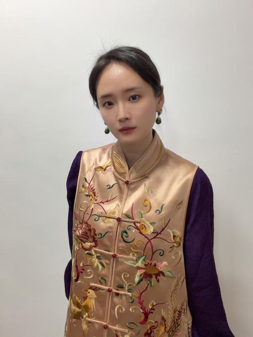 NANSONGSILK/NS新中式立领国风盘扣新中式重工刺绣马甲M1D536101Y南宋 商品图0