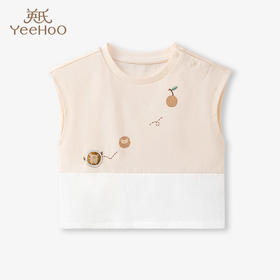 英氏男女圆领套头衫夏季无袖衬衫T恤上衣背心YRTCJ2P339A