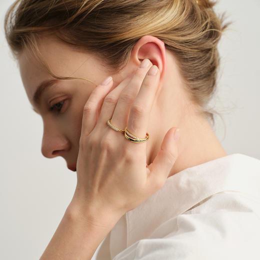 ARSIS｜自由搭配系列 循光双环戒指 商品图4