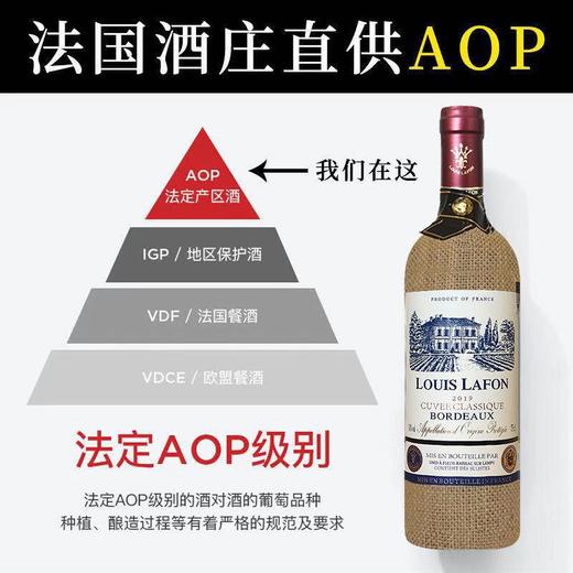 LOUIS LAFON法国正品路易拉菲进口波尔多AOC干红葡萄酒14度红酒（高档礼盒双支） 商品图2