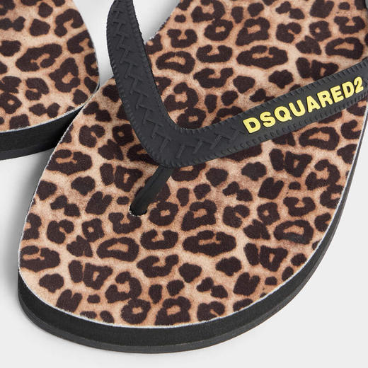 DSQUARED2 女士字母徽标贴片Wild2人字拖鞋 黑色 FFW0001 17208868 M4269 商品图4