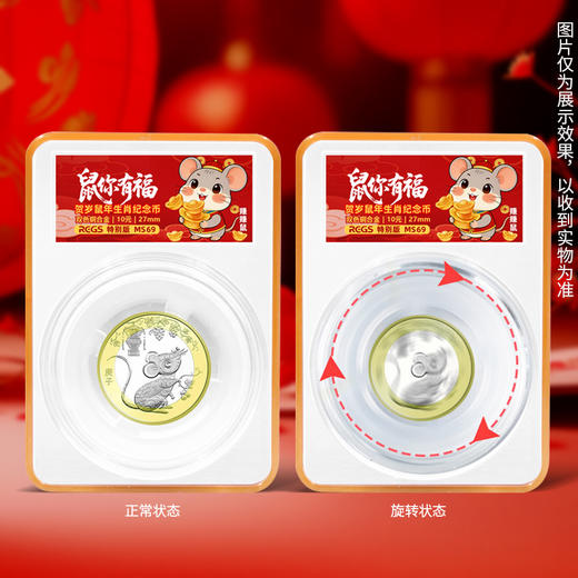 【生肖币】二轮生肖纪念币旋转版 马龙蛇虎牛鼠 商品图5