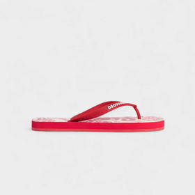 DSQUARED2 女士字母徽标贴片Rebel人字拖鞋 粉红色 FFW0001 17208751 M4236