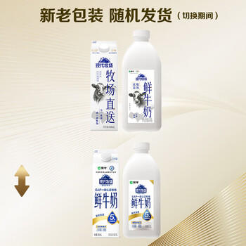 每日鲜语蒙牛现代牧场鲜牛奶屋顶包960ml巴氏杀菌低温奶 商品图2