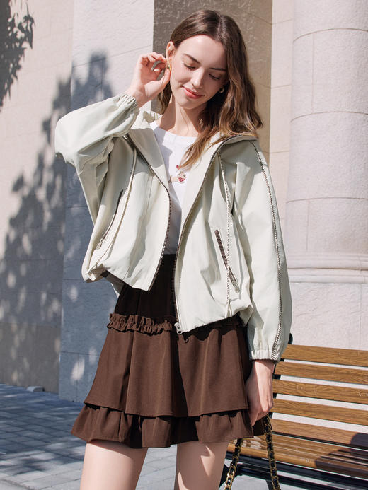 【百图lulu定制】【飞行员外套】高含棉量  轻便透气  连帽 外套夹克 商品图5