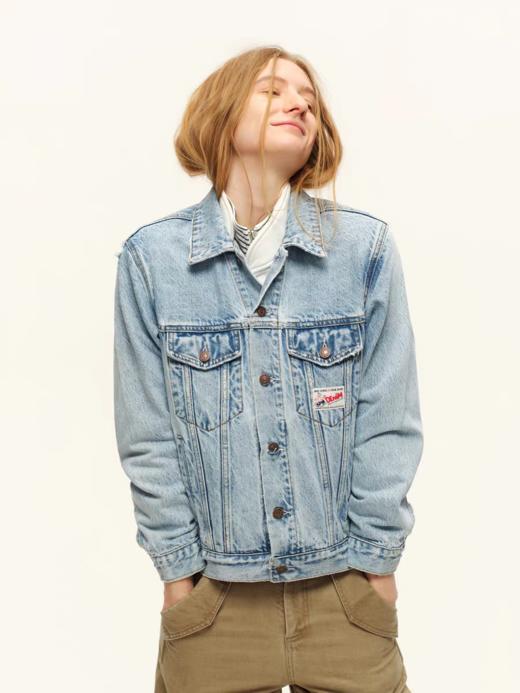 出逃赤岗西/C26SSW176/复古做旧翻领牛仔外套 商品图2