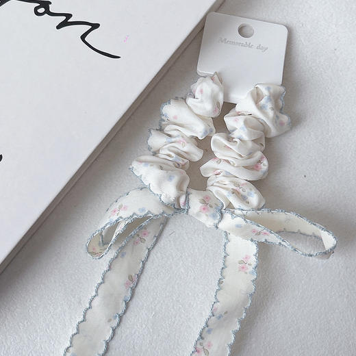 ZY碎花勾边飘带结QXSH发圈-纪念日百货门店同款169447895 商品图4