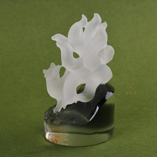 【祥瑞】白水晶九尾狐摆件  ZX2602050 商品图4