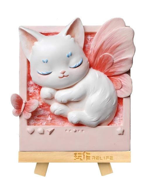 [玩作]香氛摆件冰箱贴-躺平喵-浮雕画板-白板bj 商品图0