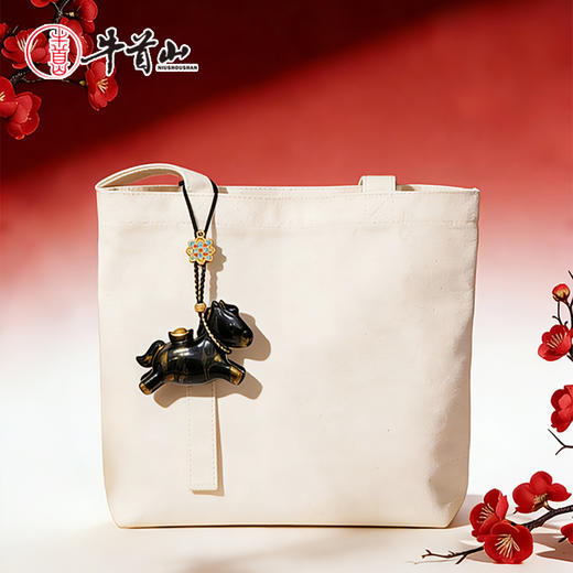 牛首山文创牛首纳福马年大漆挂件中国风包挂钥匙扣车挂新年装饰品 商品图2
