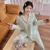 【亲肤透气宽松不勒❗️甜美少女感拉满】2026新款甜美条纹长袖睡衣女春夏季全棉刺绣家居服女舒适套装。jd 商品缩略图2