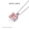 ShiningHouse[培育] 粉钻系列 18k金钻石吊坠 公主方形1克拉钻人工真钻人造钻石K金吊坠简约钻石吊坠卓越匠心奢耀臻献【此商品不支持7天无理由退货退款】预计3日发货（单吊坠） 商品缩略图2