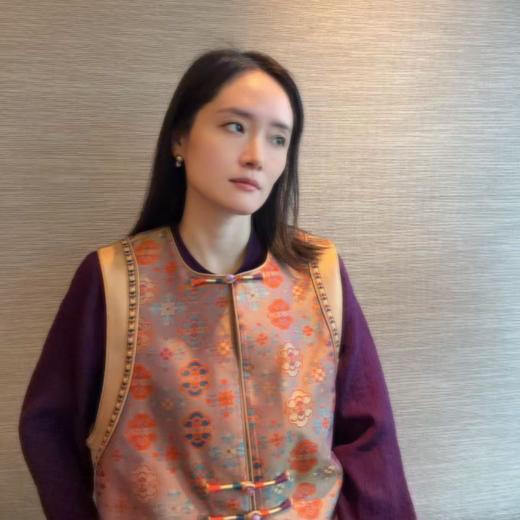 【咕咕同款】NANSONGSILK/NS新中式桑蚕丝圆领盘扣新中式国风马甲上衣M1D539739X南宋 商品图2