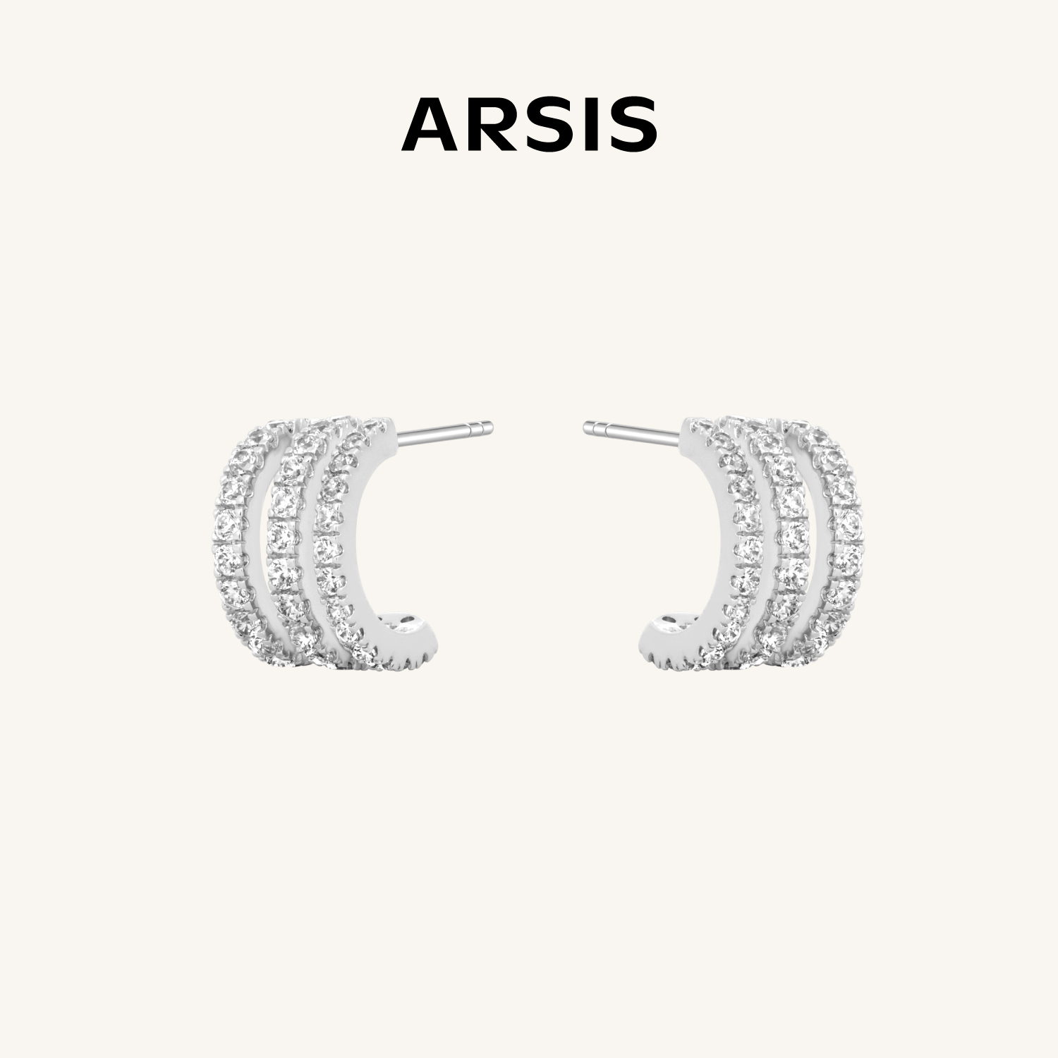 ARSIS｜自由搭配系列 循光三环耳钉