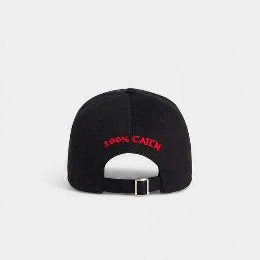 DSQUARED2 中性徽标贴片刺绣棉质棒球帽 黑色 BCM0419 05C00001 2124 商品图1