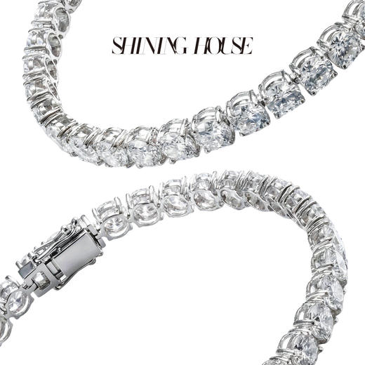 ShiningHouse[培育] 18k金钻石手链 圆钻形人工真钻人造钻石K金手链排钻手链豪华钻石手链悦己送礼臻选【此商品不支持7天无理由退货退款】预计3日发货 商品图2