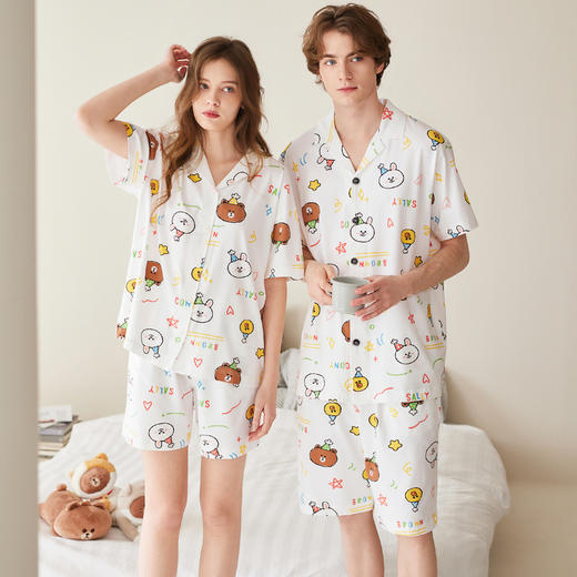 （合作款）芬腾情侣夏季纯棉短袖套装yc0225024 商品图4