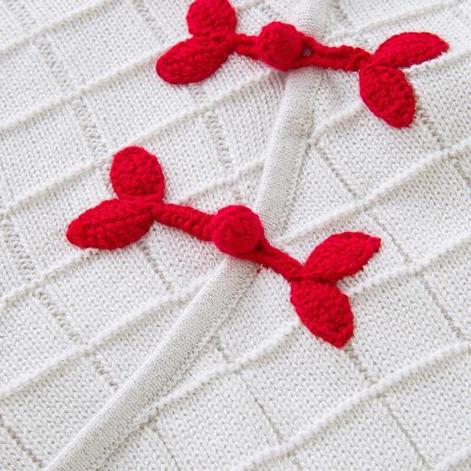 英氏女童女宝秋冬中国风针织衫毛线衣兔年新年装毛衣YRTAJ42340A 商品图2