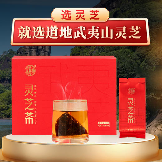 元生泰 紫灵芝茶 4g/袋*5袋/盒*4盒 紫灵芝 袋泡茶礼盒装 药食同源 泡茶煮茶养生茶 商品图1