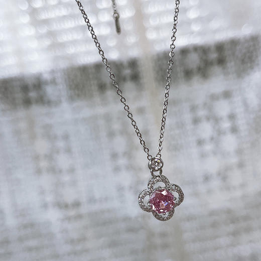 粉色时尚锁骨项链短链-纪念日百货门店同款169595265 商品图1