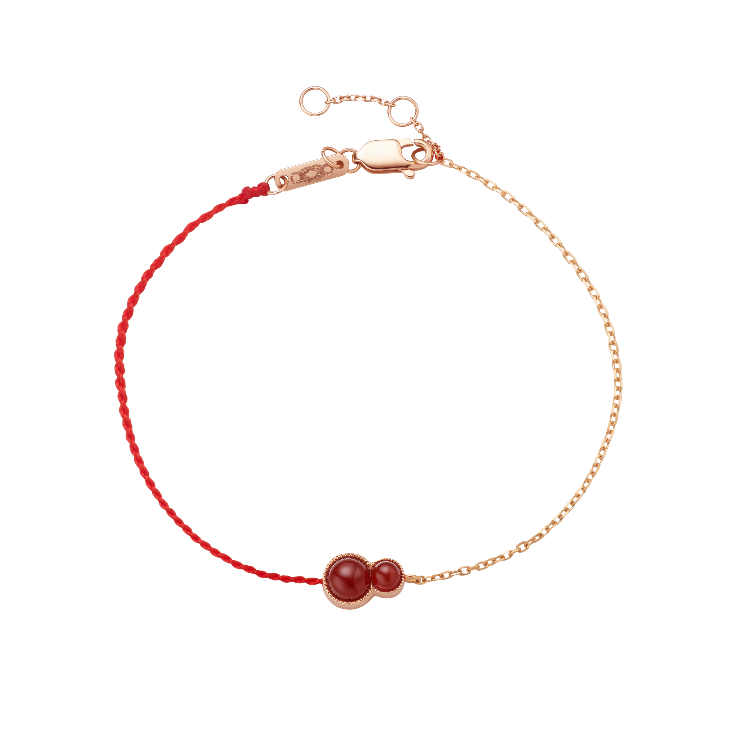 ［C+Vogues系列］18K金玉髓红绳手链#小结悦