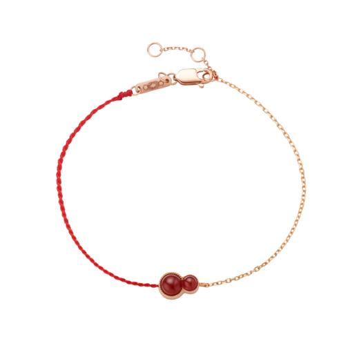 ［C+Vogues系列］18K金玉髓红绳手链#小结悦 商品图0