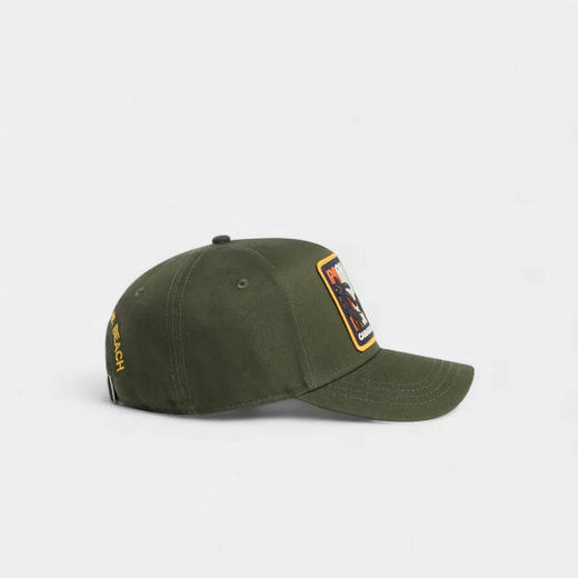 DSQUARED2 中性徽标贴片刺绣棉质棒球帽 军绿色 BCM0037 05C00001 8066 商品图3