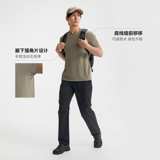 伯希和户外速干T恤女新款抑菌排汗凉感短袖轻量徒步登山打底衣男 商品图3