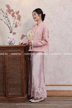 【门店同款】ENJOY春季“画中行”海棠春醉蕾丝半裙 169649737