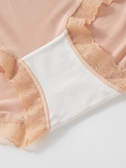 【莫代尔蚕丝】SCHIESSER德国舒雅女士莫代尔蚕丝蕾丝中腰平角小裤30/20082T 商品图3