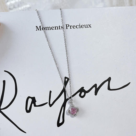 粉色时尚锁骨项链短链-纪念日百货门店同款169595265 商品图2