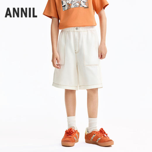 男童全腰梭织中裤夏季新款安奈儿童装EB626595 商品图1