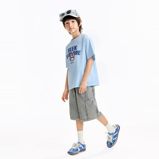 男童圆领短袖针织衫夏季新款安奈儿童装EB621651 商品图5