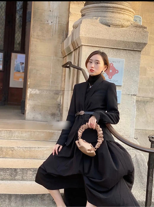 GUCCI 黑金 珍珠 双G 95cm 皮带 商品图3