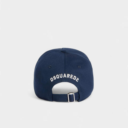 DSQUARED2 中性字母徽刺绣棉质棒球帽 深蓝色 BCM0975 05C00001 3073 商品图1
