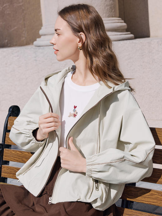 【百图lulu定制】【飞行员外套】高含棉量  轻便透气  连帽 外套夹克 商品图3